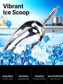 Customizable Stainless Steel Ice Cream Scoop, Multifunctional Ice Cream Spoon, Watermelon Fruit Baller, Dessert Spoon For Hotel And Buffet - Multicolor - View 4