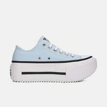 Converse Giày thể thao Chuck Taylor SEASONAL cổ thấp bằng vải canvas dành cho cả nam và nữ, mã sản phẩm A19900C. - Xanh và trắng - Xem 3