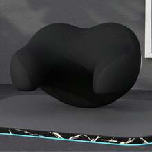 Almohada cervical para coche con relleno de espuma viscoelástica, correas ajustables y funda transpirable extraíble. Diseño ergonómico para un apoyo cómodo y ajustado. - Negro - Ver 9