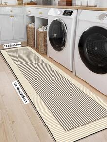 1件橡胶厨房地垫，彩色几何印花图案，北欧奢华风格厨房地毯，长条洗衣房地毯，厚实面料，脚感舒适，易于打理，可机洗，实用玄关地垫，家居装饰，适用于餐厅、厨房、洗衣房、室内入口，秋冬季佳礼。 - 駝色 - 查看 14