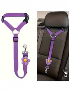 1件装宠物车载安全牵引绳，宠物车载牵引绳，狗狗车载安全带，狗狗安全带扣 - 彩色 - 查看 1