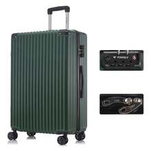 YONSLY Large Suitcase 20/24/28 Inches With YKK Zipper TSA Lock 4 360° Wheels Spinner Mesh Pocket Soft Rubber Handle Travel Suitcase For Short Trips - 深綠 - 查看 8