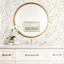 1卷复古植物壁纸，时尚简约的米色植物壁纸，精致的室内装饰膜，适用于房间和橱柜表面的装饰翻新，各种房间和厨房墙面装饰壁纸，自粘贴纸，易于安装和移除，手工工艺膜 - 暖色植物 - 查看 4