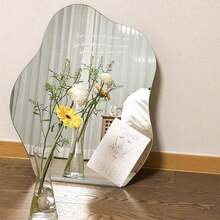 Chic Full-Length Floor Mirror With Stand - Perfect For Bedroom & Bathroom, Glass Surface, No Power Needed - Silver - View 9