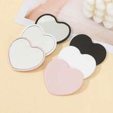 1pcs Heart-Shaped Compact Mirror, Student Portable Mirror, Travel Pocket Mirror, Heart-Shaped Makeup Mirror,Makeup,Cheap,Room Decor,Vanity,Travel,Bedroom,Makeup Accessories,Mirror,Vanity Mirror,Mini Mirror,Compact Mirror,Mirror Small,Hand Mirror,Cheap,Stocking Stuffers,Makeup,Makeup Tools,Cheap Stuff,Gifts,Gifts For Women,Christmas Gifts - 彩色 - 查看 1