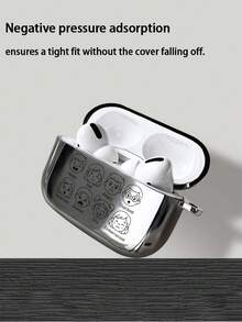 1个极简泰迪熊耳机保护套，兼容苹果Pro 2、Pro 3/4，磨砂保护套 - 黑色 - 查看 4