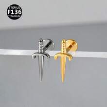 1件箭头形F136钛合金唇钉环 - 内螺纹M0.9 - 16号人体饰品 - 耳软骨、耳屏、耳廓穿孔、唇钉 - 唇釘(1個) - 查看 7