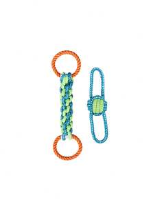 Đồ chơi kéo co dây đôi cho thú cưng, vừa giải trí vừa có chức năng mài răng, giúp làm sạch vết ố trên răng, thích hợp cho chó chơi tương tác, giúp tiêu hao năng lượng dư thừa của chó để tránh phá hoại, thiết kế hai vòng cũng tăng cường thời gian gắn kết giữa chủ và thú cưng. - Nhiều màu - Xem 12