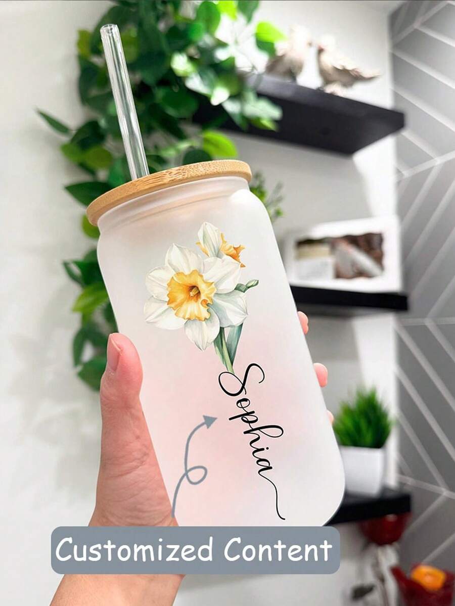 Ly thủy tinh in hoa sinh nhật cá nhân hóa, Ly cà phê đá mờ tùy chỉnh, Ly cầu hôn phù dâu cá nhân hóa, Ly hoa dành cho mẹ, Quà tặng tiệc cưới, Quà sinh nhật bạn gái, Quà tặng mẹ, Phù hợp cho mọi mùa.