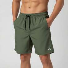 Kit Of 2 Men's Lightweight Tactel Shorts, Quick-Drying, Comfortable For Training And Everyday Wear - NEGRO/VERDE - Ver 7