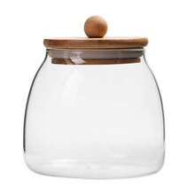 600ml Glass Jar With Bamboo Lid, Airtight Coffee Bean Container, Suitable For Kitchen Storage Of Candy Jars - Multicolor - View 8