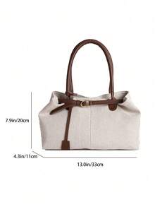 1. Túi đeo chéo nữ thời trang dung tích lớn, túi xách phong cách Hàn Quốc cổ điển mới, túi đeo vai vải bố dung tích lớn tiện dụng\N2. Túi tote vải bố dung tích lớn phong cách cổ điển phối màu tương phản thời trang dành cho nữ\N3. Túi vải bố dung tích lớn thường ngày dành cho nữ, túi đeo chéo đa chức năng mới\N4. Túi xách và túi đeo vai phối màu tương phản dung tích lớn - Nhiều màu - Xem 6