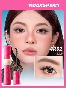 ROCK SWEET Eyebrow Tinting Gel: Natural, Waterproof, Non-Smudging, Long-Lasting Shaping, Suitable For Thick Eyebrows [Pink Tube] - 02#灰棕色 - 查看 2