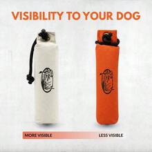 3 Inch Canvas Dog Training Bumper U2013 Retrieving Dummy Retriever Hunting Dog Training U2013 Floating Dummy With Throw Rope U2013 White 1 Pack - White - View 6