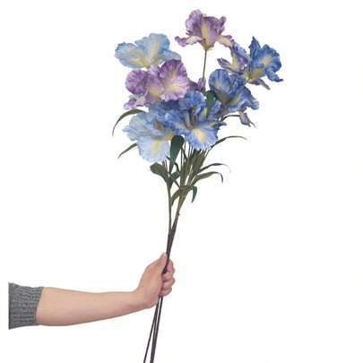 1 bông hoa diên vĩ nhân tạo có thân dài, thích hợp để trang trí nhà cửa, phòng ngủ, làm quà tặng, trang trí tiệc cưới, trang trí bàn.