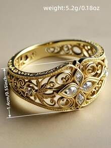1 Peça Anel Romântico de Mulher com Zircônia Cúbica, Adequado para Casamento, Noivado, Festa de Aniversário, Presente do Dia dos Namorados - 4# - Visão 4
