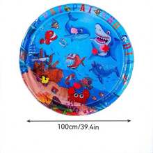 Inflatable Round & Square Cat Sensing Play Mat, Pet Water Bed, Dog & Cat Summer Cooling Mat, Animal Water Sensing Play Mat, Water Bed Mat, Thick PVC Anti-Scratch, Cooling & Comfortable Pet Pad - Multicolor - View 22