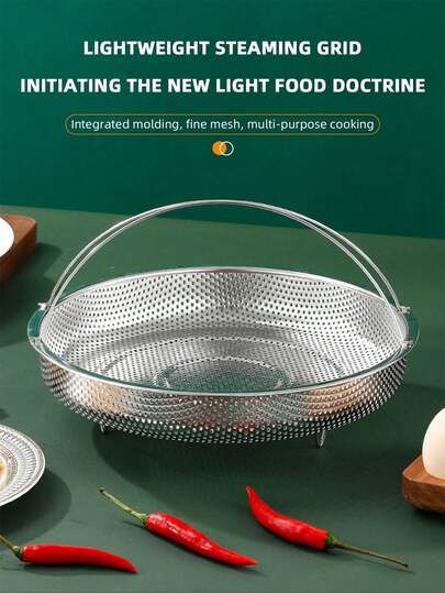 1 Stück multifunktionaler Edelstahl-Dampfgarer, gesund zum Garen von Brötchen, Pommes, Gemüse und Obst, Haushaltsküchen-Utensil und -Zubehör
