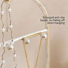 1pc Nordic Style Iron Jewelry Display Stand With Tray - Multicolor - View 4