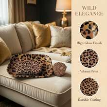3pcs Wild Elegance Leopard Rolling Tray Set, Includes Print 2" Grinder, 7" X 5" Rolling Tray And Storage Box, Premium Metal Rolling Tray Kit, Ideal For Gifts - Because Style Should Never Be Tamed - 放 - 查看 2