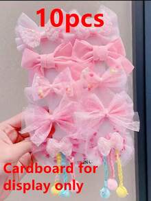 10个蝴蝶花朵发夹（无包装卡） - 彩色 - 查看 13