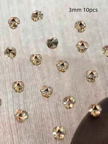 10-30颗3D立体叠层美甲水钻，超闪亮尖头水晶美甲饰品，美甲沙龙及DIY美甲爱好者必备的潮流闪亮美甲宝石 - 彩色 - 查看 17