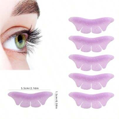 2pcs/Box Flower Shape Silicone Lower Eye Lash Lift Shield, Cute Lash Perm Rods