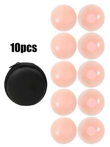 2/10pcs Women's Anti-Friction Nipple Covers, Silicone Breast Petals, Portable Storage Box Set, Suitable For Ladies Underwear Accessories, Invisible Bra For Multiple Occasions, Self-Adhesive Pasties, Multi-Color Options - Multicolor - View 16