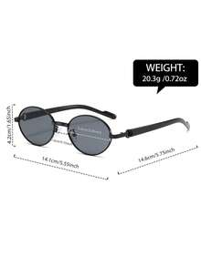 1 Cặp kính râm unisex gọng vàng, tròng xám, chất liệu hợp kim, chống nắng UV400, kiểu dáng Y2K, thiết kế thời trang đường phố, phù hợp chụp ảnh. - Nhiều màu - Xem 10