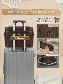 NEWHEY Men's Briefcase, 16 Inch Laptop Case, Waterproof And Resistant, PU Leather Large Briefcase For Work, Office Workers - Multicolor - View 4