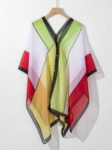 1pc Soft Chiffon Versatile Solid Color Shawl/Scarf For Women, Sun Protection,Beach,Holiday - Multicolor - View 13