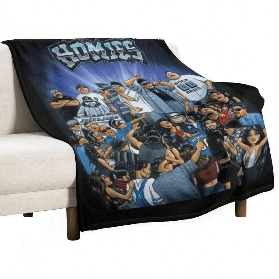 Classic Homies Party Throw Blanket Stuffed Designer Blankets For Cozy Comfort.Jpg - trắng - Xem 1