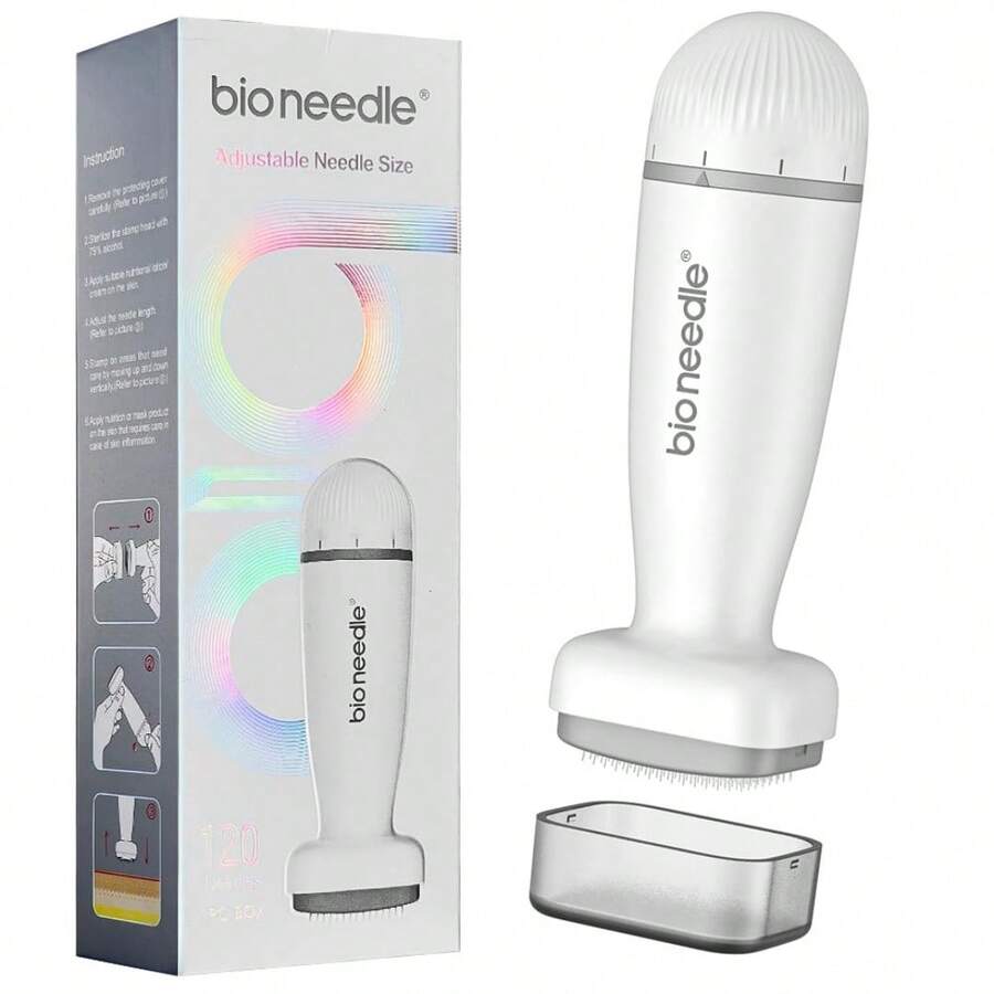 Rodillo de belleza de microagujas de titanio de repuesto - Herramienta de cuidado de la piel de microagujas - Herramienta de maquillaje de microagujas unisex (0,25 mm), rodillo de belleza de microagujas para exfoliación del cabello y la barba, herramienta de belleza de microagujas ajustable, herramienta de belleza de microagujas de grado profesional