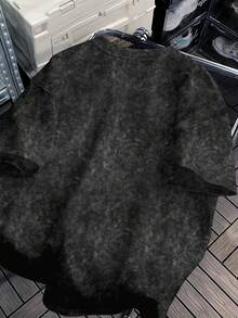 女士加大码复古雪花T恤，饰有可爱的小猫图案印花，休闲日常短袖圆领T恤，适合夏季和秋季日常穿着，水洗质感，女士图案印花，加大码T恤，黑色 - 黑色 - 查看 2