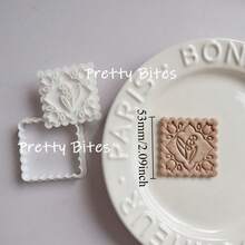 铃兰造型饼干模具压模花朵可压饼干模具糖果饼干厨房烘焙糕点工具 - 白色 - 查看 8