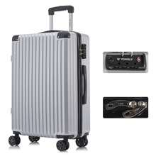 YONSLY Large Suitcase 20/24/28 Inches With YKK Zipper TSA Lock 4 360° Wheels Spinner Mesh Pocket Soft Rubber Handle Travel Suitcase For Short Trips - 銀色 - 查看 9