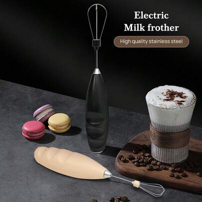 Batidora eléctrica de 1W, máquina para batir y espumar crema, incluye 2 cabezales de varillas, batidor de huevos portátil para la cocina, espumador de leche, apto para cualquier escenario, baterías no incluidas