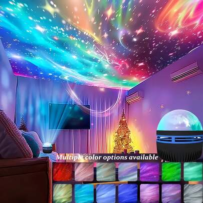 1 Piece Northern Lights Projection Lamp, With USB Plug And Remote Control. This Northern Lights Projection Lamp Features Multiple Aurora-Like Colors, USB Power Supply, ABS Material, And Remote Control. Suitable For Bedroom, Party, Home Decor, Christmas, And Other Occasions. Ideal For Night Lighting And Creating A Unique Atmosphere In Any Room, Whether Used In The Bedroom, Living Room, Or For Special Events.