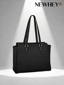 NEWHEY Tote Bags For Women Pu Leather Shoulder Bag Large Capacity Handbags With Zipper Large Purses For Work Travel - Multicolor - View 2