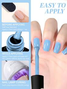 VOKY 9件套凝胶指甲油，适用于手部、足部和指甲，可卸式凝胶指甲油套装，家用美甲沙龙套装 - 彩色 - 查看 10