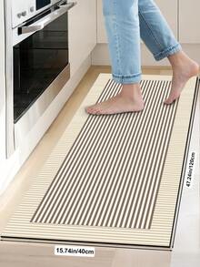 1件橡胶厨房地垫，彩色几何印花图案，北欧奢华风格厨房地毯，长条洗衣房地毯，厚实面料，脚感舒适，易于打理，可机洗，实用玄关地垫，家居装饰，适用于餐厅、厨房、洗衣房、室内入口，秋冬季佳礼。 - 駝色 - 查看 17