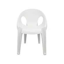 Bossa Silla de Comedor de Plastico Blanca Reforzada Ligeras Pack de 4 Sillas Zebra - Blanco - Ver 3