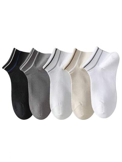 3双装男士休闲运动短袜，棉质透气吸汗，适合日常穿着，优质面料，四季皆宜，欧美尺码，舒适耐穿