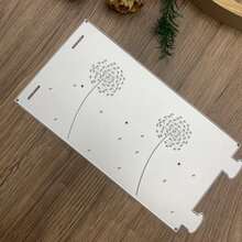 金属切割模具，用于卡片制作的窗帘切割模具 - 波点窗帘金属切割模具，DIY剪贴簿艺术家专属切割模具和模板工具，适用于各种卡片制作 - 銀色 - 查看 2