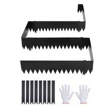 Galvanized Steel Landscape Edging, 6-Pack 40 X 10 Inch Metal Edging For Landscaping With 8 Mounting Clips, Heavy Duty Metal Garden Edge Border For Flower Bed, Yard Pathway, Black - 40-inch x 10-inch Black 6 pcs - 查看 8