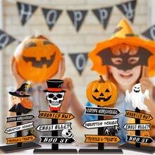 Charming Wooden Pumpkin Decoration - Halloween Desktop Decor, Multi-Functional Use, No Power Source Required - 4pcs - View 2