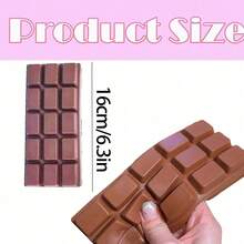 1pc Slow Rebound Chocolate Scented Squeeze Toy - Realistic Food Sensory Stress Relief Toy, Suitable For Adults, TPR Material, Cute Chocolate Collectible, Birthday Party Small Gift And Surprise Gift, Sensory Toy, Stress Relief Toy, Party Favor Bag Filler, Taba Squisy, Travel Toy - 1PC - 查看 6