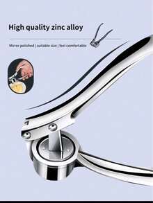 Máy ép tỏi thủ công 3 trong 1 bằng thép không gỉ, máy nghiền tỏi đa năng, máy làm nhuyễn tỏi, dụng cụ ép tỏi, đồ dùng nhà bếp, bao gồm chức năng nghiền tỏi + kẹp hạt + mở nắp chai, máy xay tỏi và gừng nhỏ gọn và bền bỉ. - Nhiều màu - Xem 9