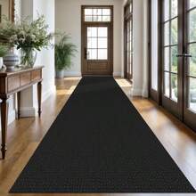 KOZYFLY - Alfombra bohemia para pasillos 3 x 18 pies lavable con respaldo de goma alfombra de cocina de algodón color negro para entrada para interiores - Negro/Gris oscuro - Ver 8