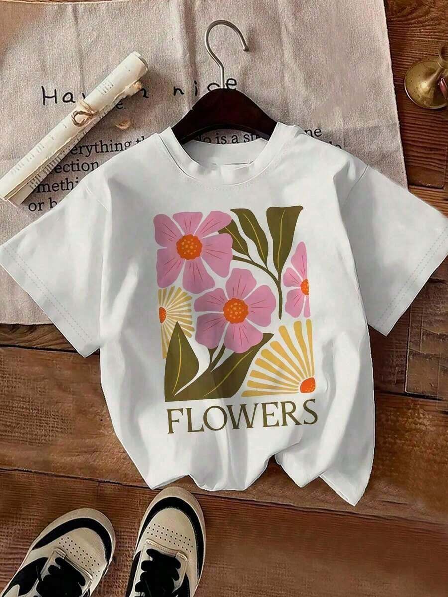Camiseta oversize de cuello redondo y manga corta para mujer.Informal y versátil, talla grande. - Blanco - Ver 1